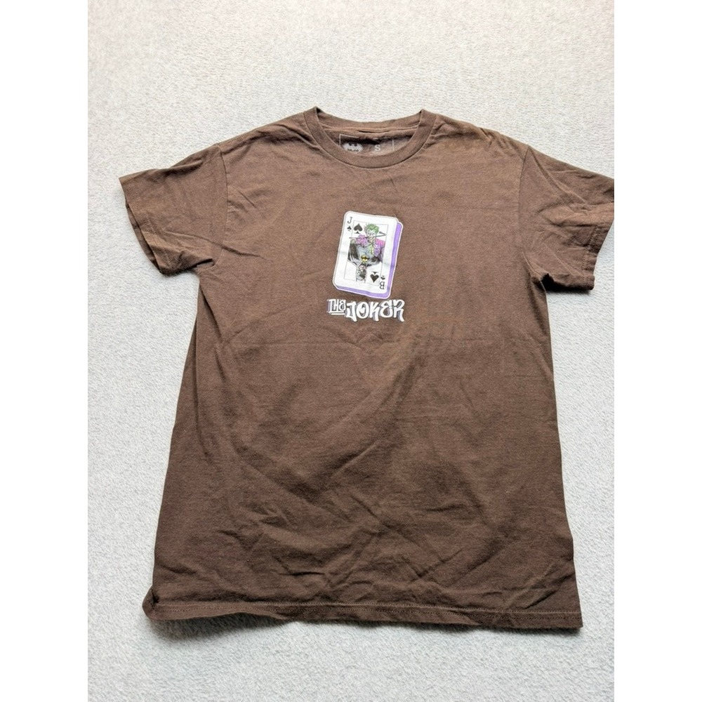 Batman DC Comics The Joker Graphic T-Shirt Brown Small Short Sleeve Tee
